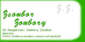 zsombor zombory business card